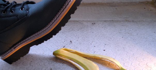 banana under a boot