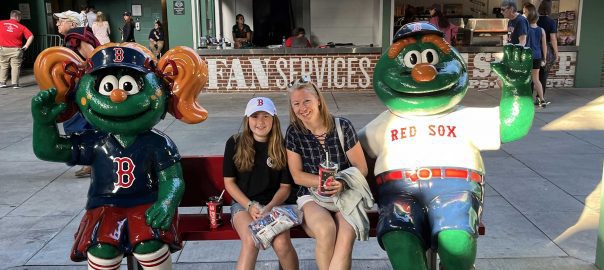 Thayer and Associates sitting with Walle the Green Monster